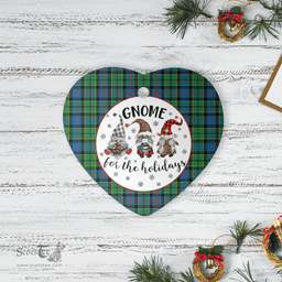 Scottish Forsyth Ancient Clan Tartan Ceramic Ornament - Gnome Heart Style Scottish Plaid Tartan Plaid