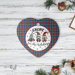 Scottish MacBeth Modern Clan Tartan Ceramic Ornament - Gnome Heart Style Scottish Plaid Tartan Plaid