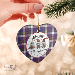 Scottish MacDonald Dress Modern Clan Tartan Ceramic Ornament - Gnome Heart Style Scottish Plaid Tartan Plaid