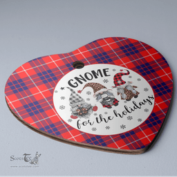 Scottish Hamilton Modern Clan Tartan Ceramic Ornament - Gnome Heart Style Scottish Plaid Tartan Plaid