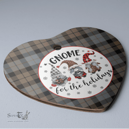 Scottish MacKay Weathered Clan Tartan Ceramic Ornament - Gnome Heart Style Scottish Plaid Tartan Plaid