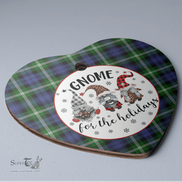 Scottish Baillie Modern Clan Tartan Ceramic Ornament - Gnome Heart Style Scottish Plaid Tartan Plaid