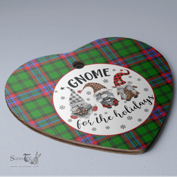 Scottish McGeachie Clan Tartan Ceramic Ornament - Gnome Heart Style Scottish Plaid Tartan Plaid