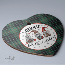 Scottish MacAulay Hunting Ancient Clan Tartan Ceramic Ornament - Gnome Heart Style Scottish Plaid Tartan Plaid