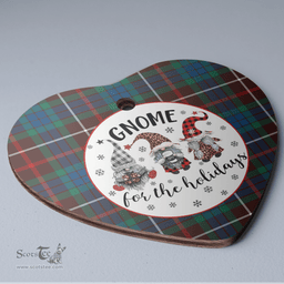 Scottish Fraser Hunting Ancient Clan Tartan Ceramic Ornament - Gnome Heart Style Scottish Plaid Tartan Plaid