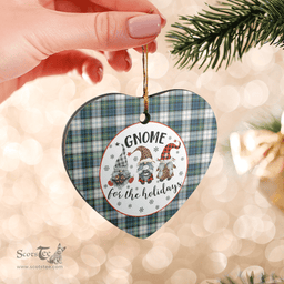 Scottish Gordon Dress Ancient Clan Tartan Ceramic Ornament - Gnome Heart Style Scottish Plaid Tartan Plaid
