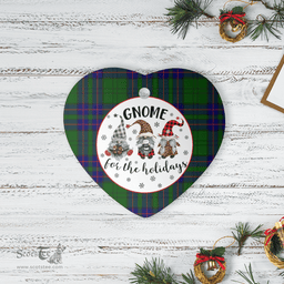 Scottish Lockhart Modern Clan Tartan Ceramic Ornament - Gnome Heart Style Scottish Plaid Tartan Plaid
