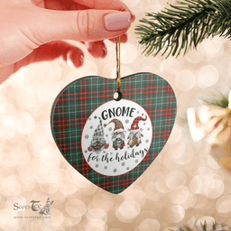 Scottish MacDiarmid Modern Clan Tartan Ceramic Ornament - Gnome Heart Style Scottish Plaid Tartan Plaid