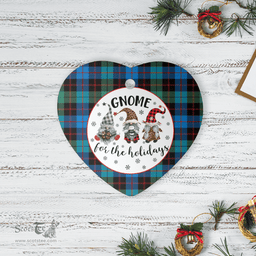 Scottish Guthrie Ancient Clan Tartan Ceramic Ornament - Gnome Heart Style Scottish Plaid Tartan Plaid
