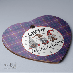Scottish Gretna Green Clan Tartan Ceramic Ornament - Gnome Heart Style Scottish Plaid Tartan Plaid