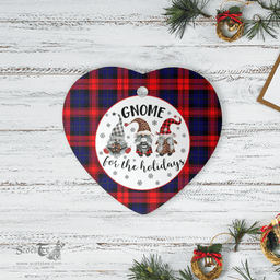 Scottish MacLachlan Modern Clan Tartan Ceramic Ornament - Gnome Heart Style Scottish Plaid Tartan Plaid