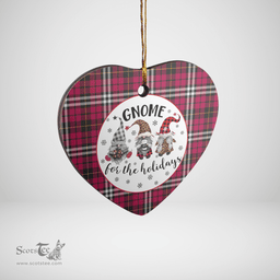 Scottish Little Clan Tartan Ceramic Ornament - Gnome Heart Style Scottish Plaid Tartan Plaid