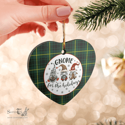 Scottish MacArthur Modern Clan Tartan Ceramic Ornament - Gnome Heart Style Scottish Plaid Tartan Plaid