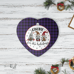 Scottish Garden Clan Tartan Ceramic Ornament - Gnome Heart Style Scottish Plaid Tartan Plaid