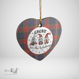Scottish Fraser Hunting Modern Clan Tartan Ceramic Ornament - Gnome Heart Style Scottish Plaid Tartan Plaid