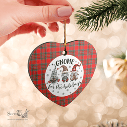 Scottish MacBean Modern Clan Tartan Ceramic Ornament - Gnome Heart Style Scottish Plaid Tartan Plaid