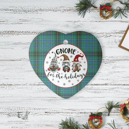 Scottish MacInnes Ancient Clan Tartan Ceramic Ornament - Gnome Heart Style Scottish Plaid Tartan Plaid