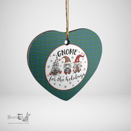 Scottish Lammie Clan Tartan Ceramic Ornament - Gnome Heart Style Scottish Plaid Tartan Plaid