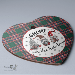 Scottish MacFarlane Hunting Modern Clan Tartan Ceramic Ornament - Gnome Heart Style Scottish Plaid Tartan Plaid