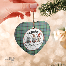 Scottish MacThomas Ancient Clan Tartan Ceramic Ornament - Gnome Heart Style Scottish Plaid Tartan Plaid