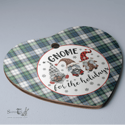 Scottish Gordon Dress Ancient Clan Tartan Ceramic Ornament - Gnome Heart Style Scottish Plaid Tartan Plaid