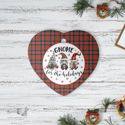 Scottish MacDuff Ancient Clan Tartan Ceramic Ornament - Gnome Heart Style Scottish Plaid Tartan Plaid