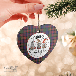 Scottish MacDonald Modern Clan Tartan Ceramic Ornament - Gnome Heart Style Scottish Plaid Tartan Plaid