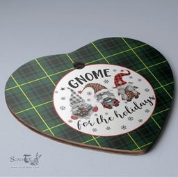 Scottish MacArthur Modern Clan Tartan Ceramic Ornament - Gnome Heart Style Scottish Plaid Tartan Plaid