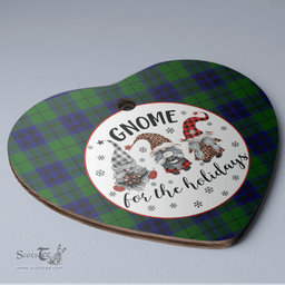 Scottish Keith Modern Clan Tartan Ceramic Ornament - Gnome Heart Style Scottish Plaid Tartan Plaid