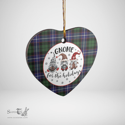 Scottish Galbraith Modern Clan Tartan Ceramic Ornament - Gnome Heart Style Scottish Plaid Tartan Plaid