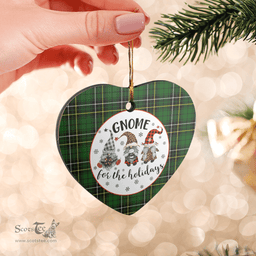 Scottish MacAlpine Modern Clan Tartan Ceramic Ornament - Gnome Heart Style Scottish Plaid Tartan Plaid
