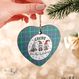 Scottish Inglis Ancient Clan Tartan Ceramic Ornament - Gnome Heart Style Scottish Plaid Tartan Plaid
