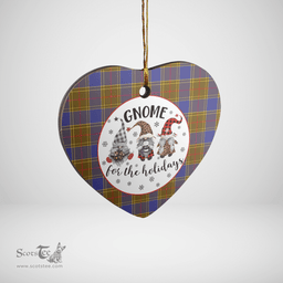 Scottish Balfour Modern Clan Tartan Ceramic Ornament - Gnome Heart Style Scottish Plaid Tartan Plaid