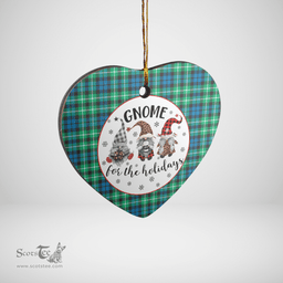 Scottish Graham of Montrose Ancient Clan Tartan Ceramic Ornament - Gnome Heart Style Scottish Plaid Tartan Plaid