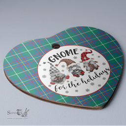Scottish Inglis Ancient Clan Tartan Ceramic Ornament - Gnome Heart Style Scottish Plaid Tartan Plaid