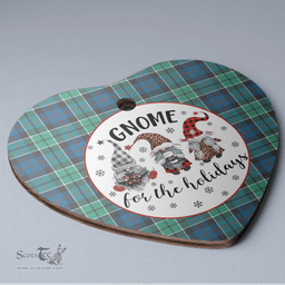 Scottish Leslie Hunting Ancient Clan Tartan Ceramic Ornament - Gnome Heart Style Scottish Plaid Tartan Plaid