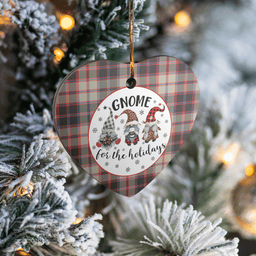 Scottish MacPherson Hunting Ancient Clan Tartan Ceramic Ornament - Gnome Heart Style Scottish Plaid Tartan Plaid