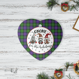 Scottish MacBrayne Clan Tartan Ceramic Ornament - Gnome Heart Style Scottish Plaid Tartan Plaid