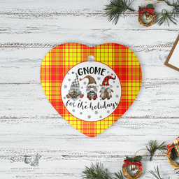 Scottish MacMillan Clan Tartan Ceramic Ornament - Gnome Heart Style Scottish Plaid Tartan Plaid
