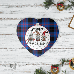 Scottish Angus Modern Clan Tartan Ceramic Ornament - Gnome Heart Style Scottish Plaid Tartan Plaid