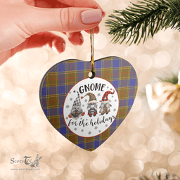 Scottish Balfour Modern Clan Tartan Ceramic Ornament - Gnome Heart Style Scottish Plaid Tartan Plaid