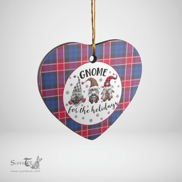 Scottish Graham of Menteith Red Clan Tartan Ceramic Ornament - Gnome Heart Style Scottish Plaid Tartan Plaid