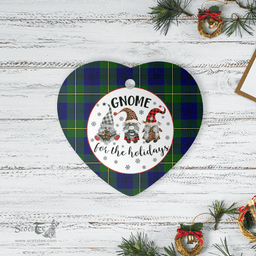 Scottish Johnston Modern Clan Tartan Ceramic Ornament - Gnome Heart Style Scottish Plaid Tartan Plaid