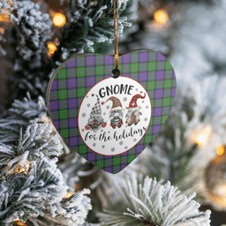 Scottish MacBrayne Clan Tartan Ceramic Ornament - Gnome Heart Style Scottish Plaid Tartan Plaid