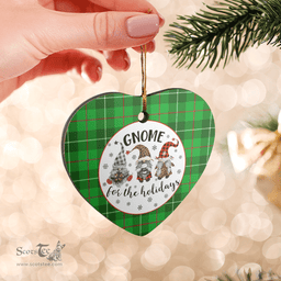 Scottish Galloway District Clan Tartan Ceramic Ornament - Gnome Heart Style Scottish Plaid Tartan Plaid