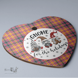 Scottish Jacobite Clan Tartan Ceramic Ornament - Gnome Heart Style Scottish Plaid Tartan Plaid