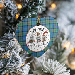 Scottish MacLeod of Harris Ancient Clan Tartan Ceramic Ornament - Gnome Heart Style Scottish Plaid Tartan Plaid