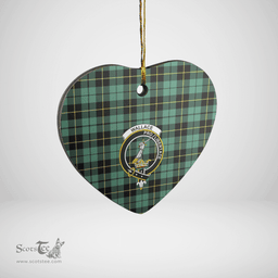 Scottish Wallace Hunting Ancient Clan Tartan Ceramic Ornament - Crest Heart Style Scottish Plaid Tartan Plaid