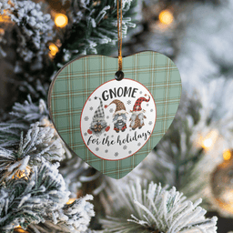 Scottish Kelly Dress Clan Tartan Ceramic Ornament - Gnome Heart Style Scottish Plaid Tartan Plaid
