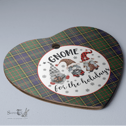 Scottish MacMillan Hunting Modern Clan Tartan Ceramic Ornament - Gnome Heart Style Scottish Plaid Tartan Plaid